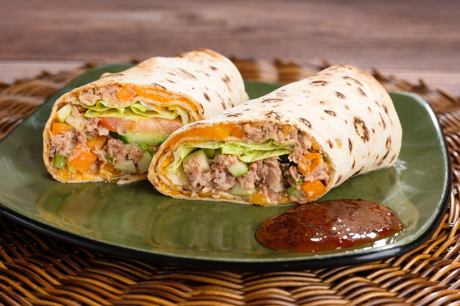 Tuna Apple Roti Wrap